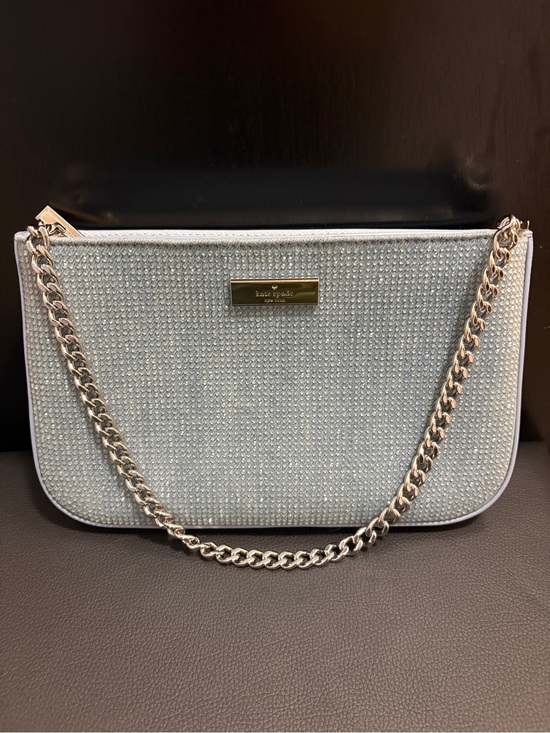 kate spade Handbags - Kate Spade Silver Glitter Chain Shoulder Bag